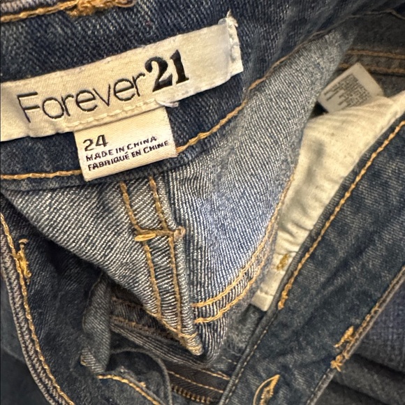 Forever 21 Classic GRAINY Blue Denim Jeans VINTAGE - Picture 2 of 3